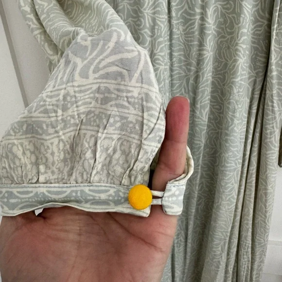 Natalie Martin Fiore Maxi Dress with yellow buttons - Picture 6 of 8